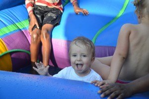 Cy in jumpy house